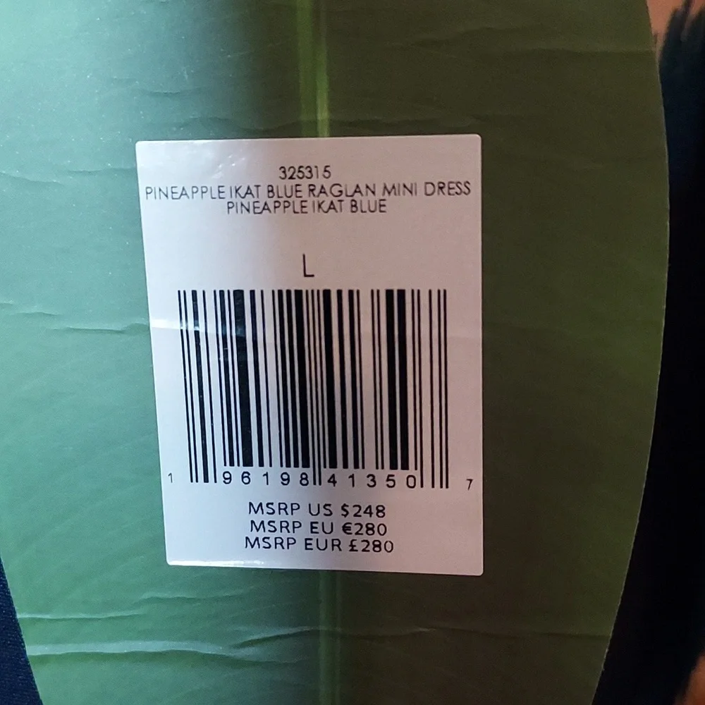 FARM Rio Women's Pineapple Ikat Raglan Sleeve Mini Dress Size Large - Picture 12 of 16